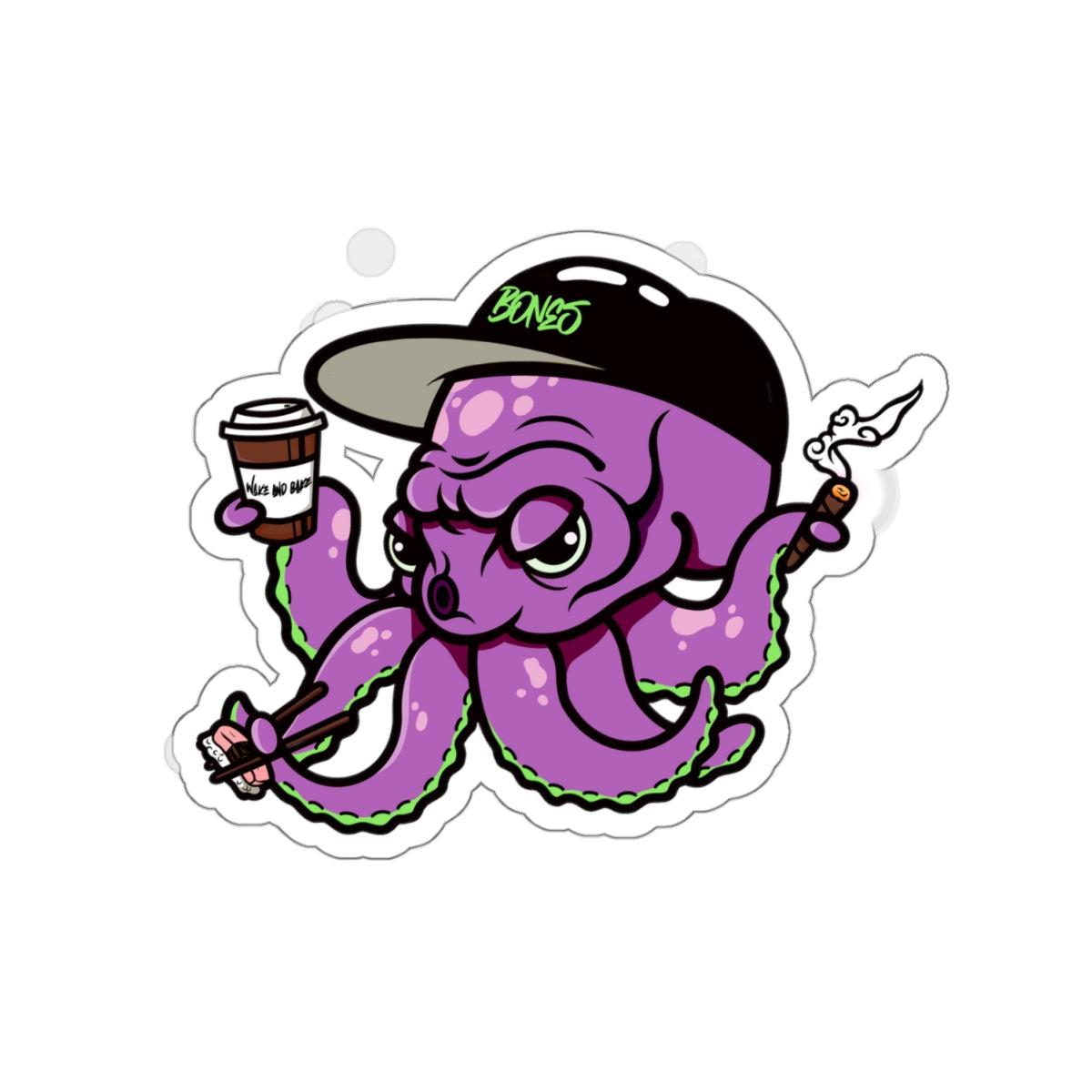 Copy of Wake n’ Bake Octopus Stickers