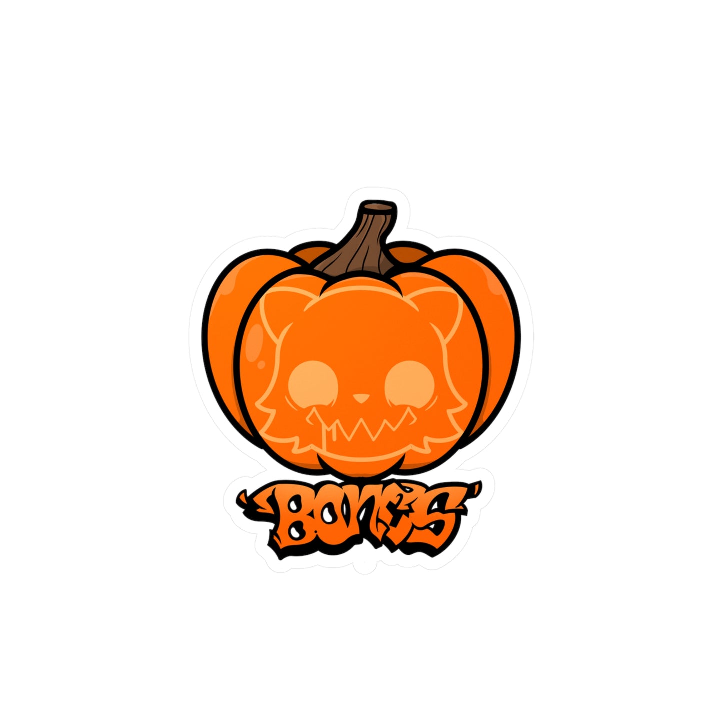 Jack o Lantern Sunny Vinyl Sticker