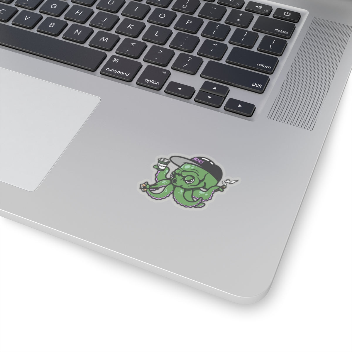 Green Wake n’ Bake Octopus Stickers