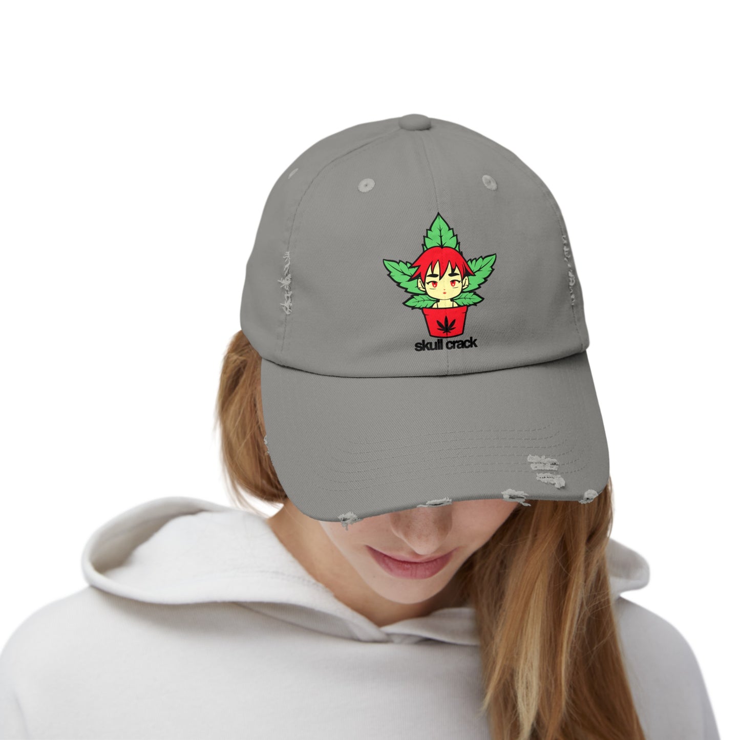 Dispensary Girl Unisex Distressed Cap