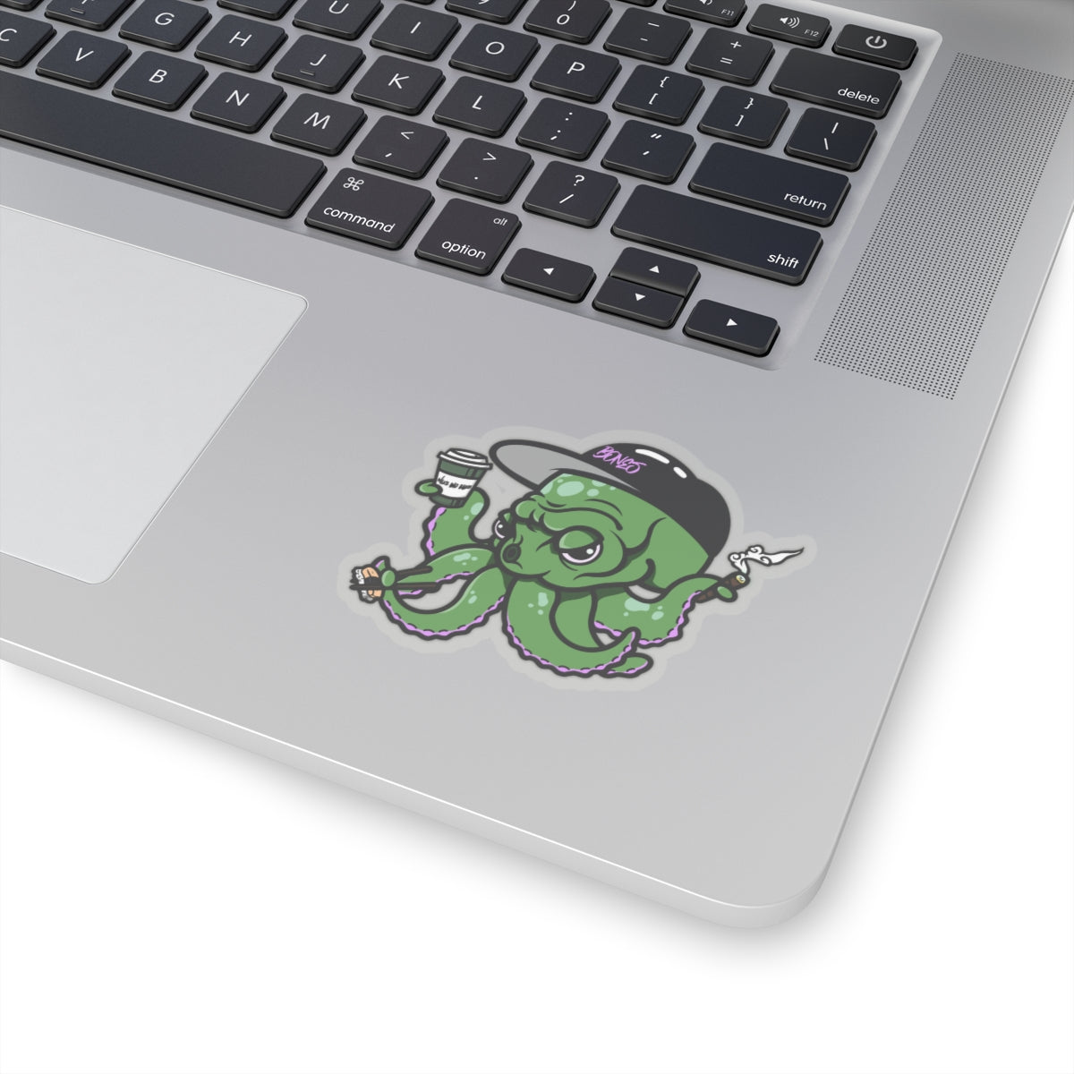 Green Wake n’ Bake Octopus Stickers
