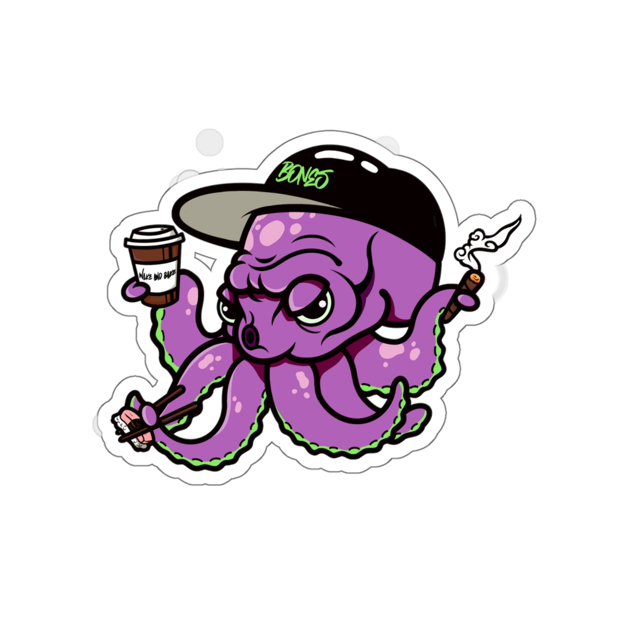 Copy of Wake n’ Bake Octopus Stickers